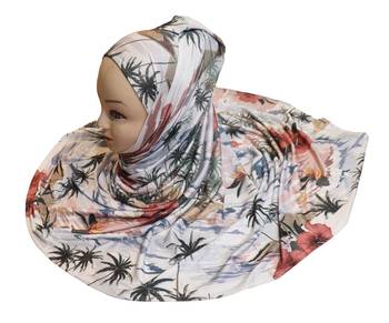 Women'S Jersey Stretchable Material Printed Hijab Scarf Dupatta 4