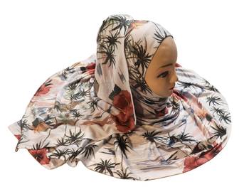 Women'S Jersey Stretchable Material Printed Hijab Scarf Dupatta 5