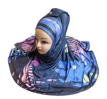 Justkartit Women'S Outdoor Wear Jersey Stretchable Material Printed Hijab Scarf Dupatta 2
