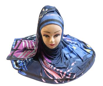 Justkartit Women'S Outdoor Wear Jersey Stretchable Material Printed Hijab Scarf Dupatta 3