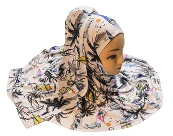 Justkartit Women'S Occasion Wear Jersey Stretchable Material Printed Hijab Scarf Dupatta 3