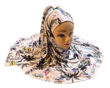 Justkartit Women'S Occasion Wear Jersey Stretchable Material Printed Hijab Scarf Dupatta 4