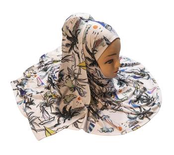 Justkartit Women'S Occasion Wear Jersey Stretchable Material Printed Hijab Scarf Dupatta 5