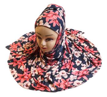Justkartit Women'S Floral Printed Jersey Stretchable Material Printed Hijab Scarf Dupatta 1