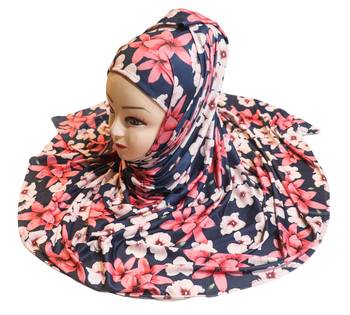 Justkartit Women'S Floral Printed Jersey Stretchable Material Printed Hijab Scarf Dupatta 3