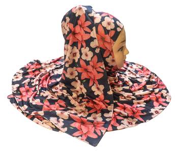 Justkartit Women'S Floral Printed Jersey Stretchable Material Printed Hijab Scarf Dupatta 5