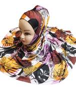 Justkartit Women'S Occasion Wear Jersey Stretchable Material Printed Hijab Scarf Dupatta