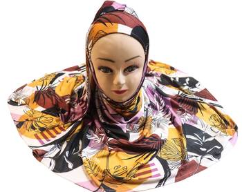 Justkartit Women'S Occasion Wear Jersey Stretchable Material Printed Hijab Scarf Dupatta 4