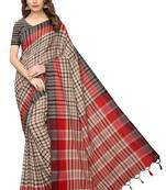 Multicolor woven cotton silk saree with blouse