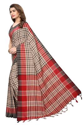 Multicolor woven cotton silk saree with blouse 2