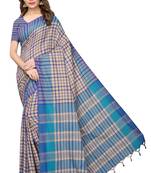 Multicolor woven cotton silk saree with blouse
