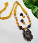 Yellow agate necklaces