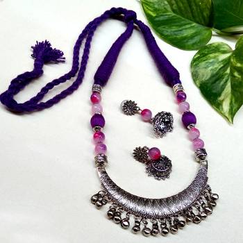 Purple agate necklaces 1