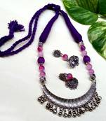 Purple agate necklaces