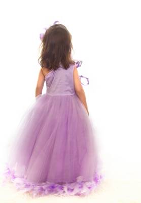 Purple plain net kids-girl-gowns 2
