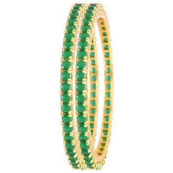 Green Cubic Zirconia Bangles And Bracelets 2