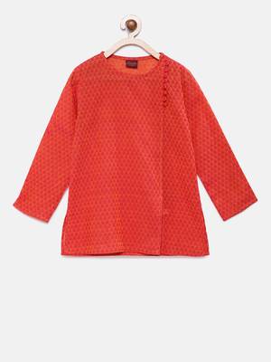 Red plain polyester boys-kurta-pyjama 2