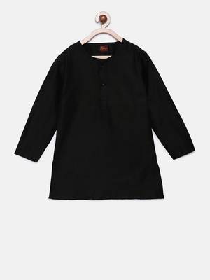 Black plain polyester boys-kurta-pyjama 2