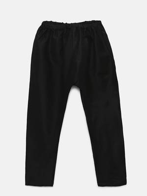 Black plain polyester boys-kurta-pyjama 3