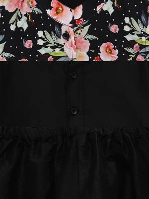 Black plain polyester boys-kurta-pyjama 5