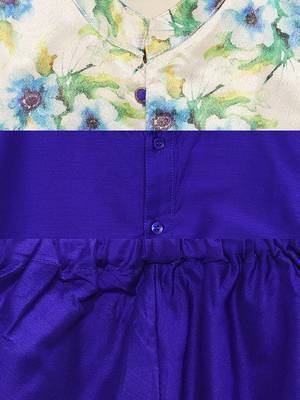 Blue plain polyester boys-kurta-pyjama 5