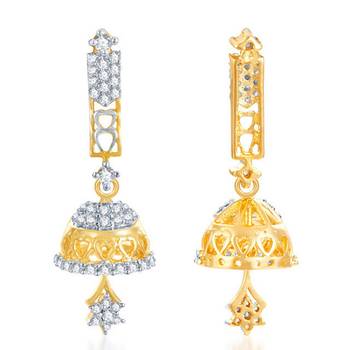White cubic zirconia earrings 1