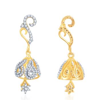White cubic zirconia earrings 1