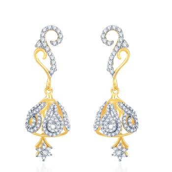 White cubic zirconia earrings 2