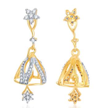 White cubic zirconia earrings 1