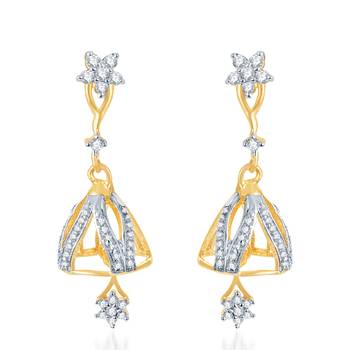 White cubic zirconia earrings 2