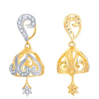 White cubic zirconia earrings 1