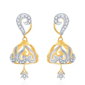 White cubic zirconia earrings 2