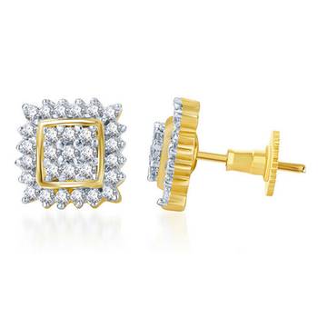 White cubic zirconia earrings 1