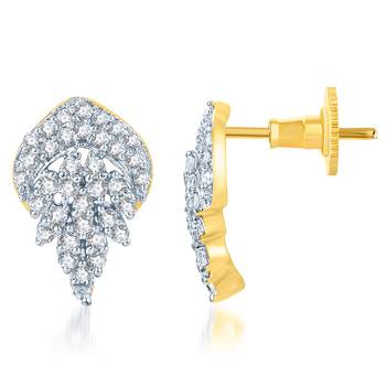 White cubic zirconia earrings 1