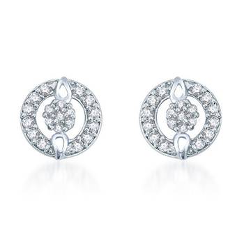 White cubic zirconia earrings 1