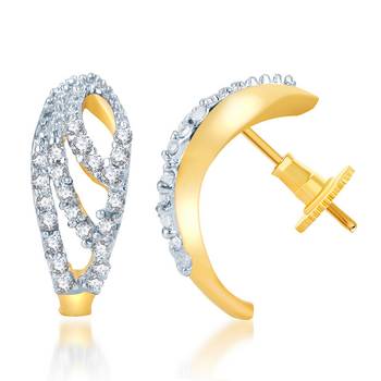 White cubic zirconia earrings 1