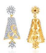 White cubic zirconia earrings