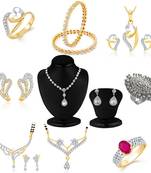 White diamond jewellery-combo
