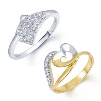 White cubic zirconia jewellery-combo 1