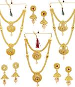 Gold diamond necklace-sets