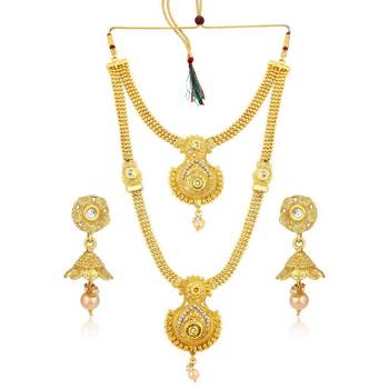 Gold diamond necklace-sets 2