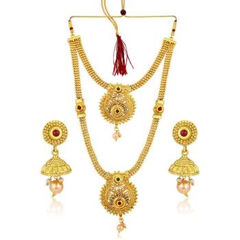 Gold diamond necklace-sets 4