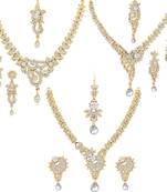 Gold diamond necklace-sets