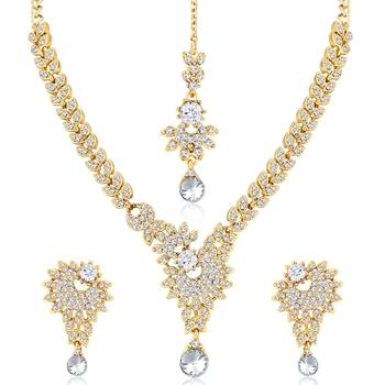 Gold diamond necklace-sets 3