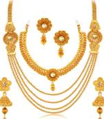 Gold diamond necklace-sets