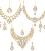 Gold diamond necklace-sets