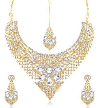 Gold diamond necklace-sets 2