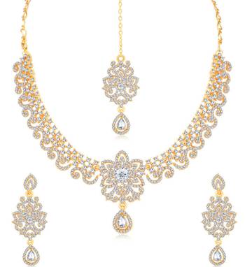 Gold diamond necklace-sets 4