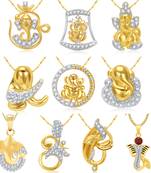 Gold diamond pendants