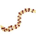 Gold pearl collar-necklace